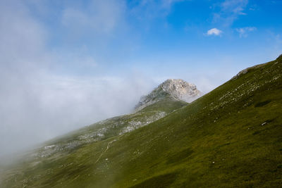 Scenic view of mountain against sky