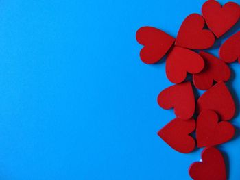 Low angle view of red and blue sky