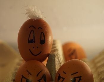 Close-up of easter egg on table