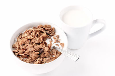 High angle view of coffee cup