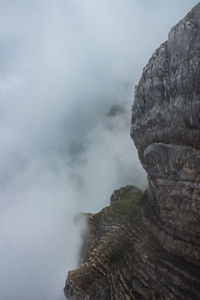 Scenic view of rock formation against sky