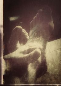 Close-up of sculpture