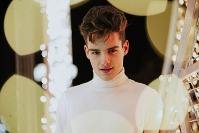 Portrait of young man looking away