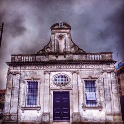 Low angle view of building against sky