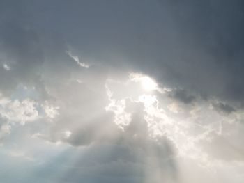 Low angle view of cloudy sky