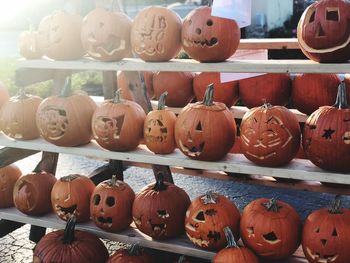 Full frame shot of pumpkins