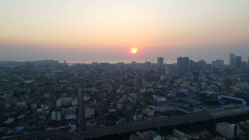 Cityscape at sunset