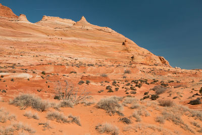 Scenic view of desert against sky