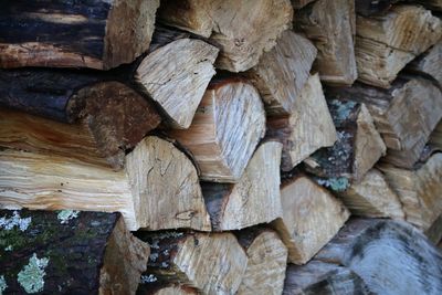 Full frame shot of logs