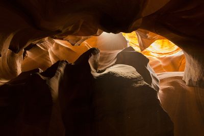 Rock formations in cave