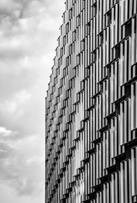 Low angle view of modern building against sky