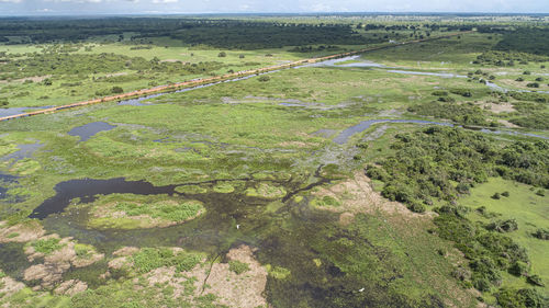 High angle view of landscape