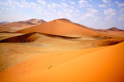 Scenic view of desert against sky