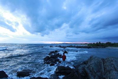 Scenic view of sea against sky