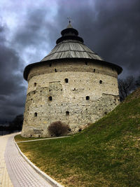 Low angle view of historical building