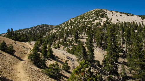 Scenic view of mountains against clear sky