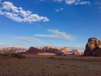 Scenic view of desert against sky