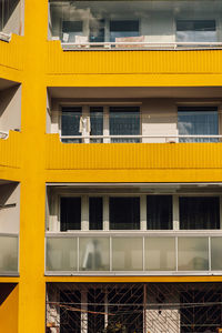 Low angle view of yellow building