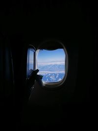 View of airplane window