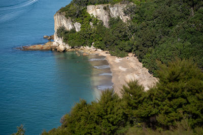 High angle view of sea against sky