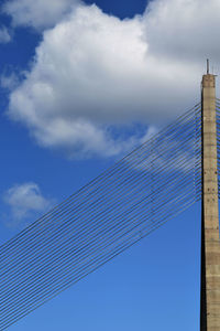 Low angle view of bridge against sky