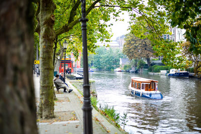 Boat moving in canal