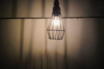 Close-up of illuminated light bulb