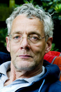 Close-up portrait of man wearing sunglasses