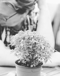 Close-up of hand holding bouquet