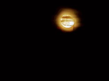 Low angle view of moon at night