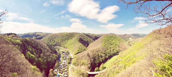 Panoramic view of landscape against sky