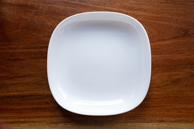 Directly above shot of empty bowl on table