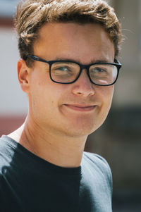 Close-up portrait of young man