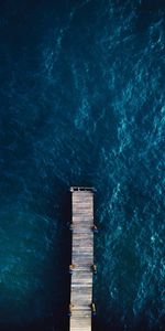High angle view of pier over sea 