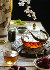 Close-up of food on table