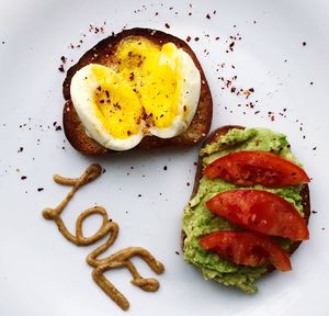 Close-up of breakfast on plate