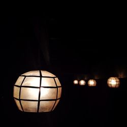 Illuminated lighting equipment at night