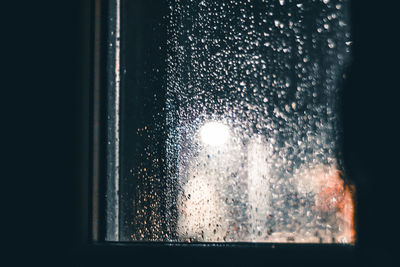 Close-up of wet window