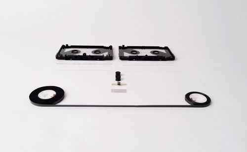 Close-up of over white background