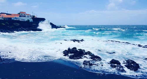 Scenic view of sea against sky