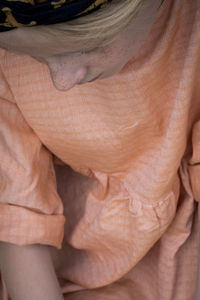 Close-up of woman hand