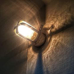 Low angle view of illuminated lights