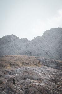 Scenic view of rocky mountains against sky