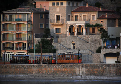 View of residential buildings in city