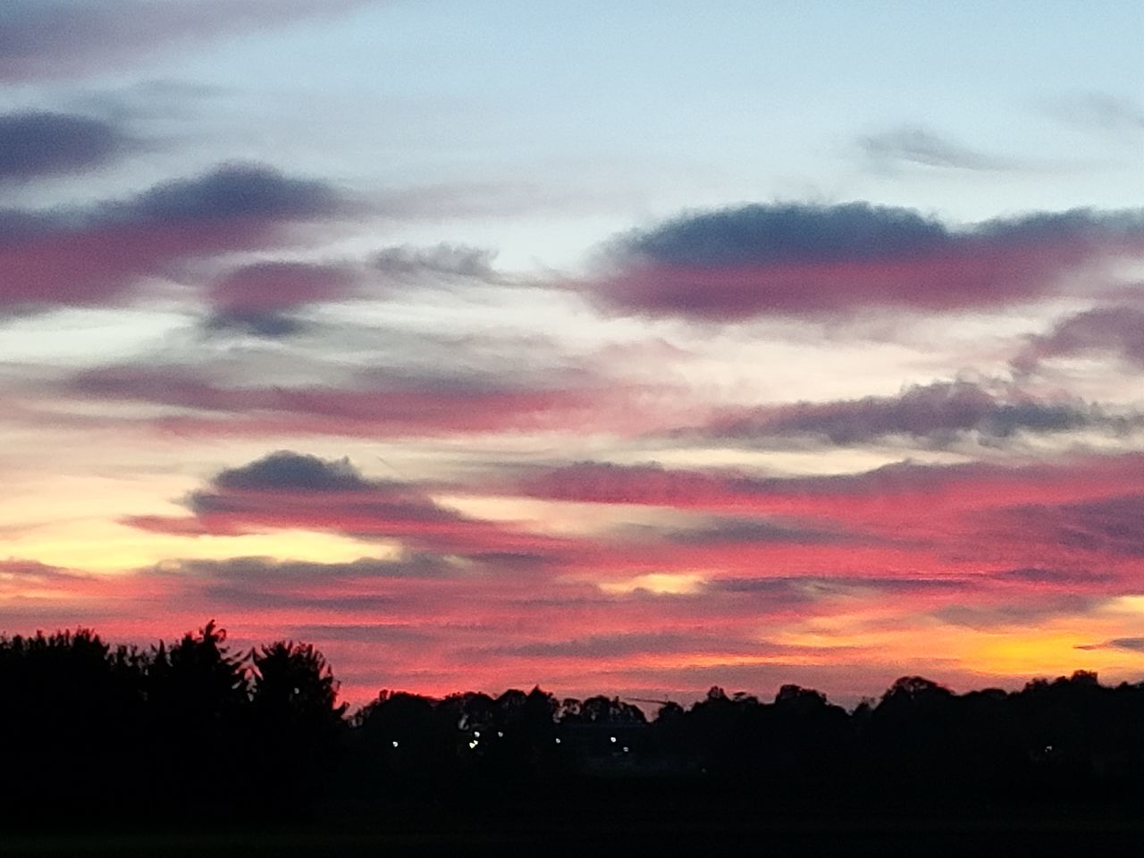 sky, cloud - sky, sunset, beauty in nature, scenics - nature, silhouette, tranquility, tranquil scene, tree, no people, plant, orange color, non-urban scene, nature, landscape, idyllic, environment, outdoors, dramatic sky, land, romantic sky