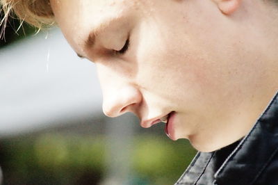 Close-up portrait of boy