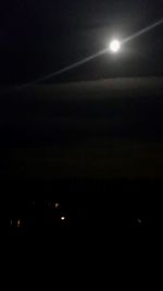 Low angle view of moon in sky