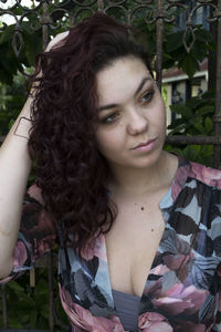 Close-up portrait of woman