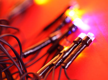 Close-up of metallic object on table