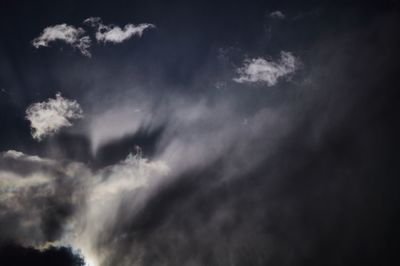 Low angle view of storm clouds in sky